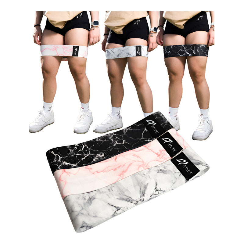 Bandas Elasticas Set 3 Bandas De Resistencia Spikeactivewear Color Blanco