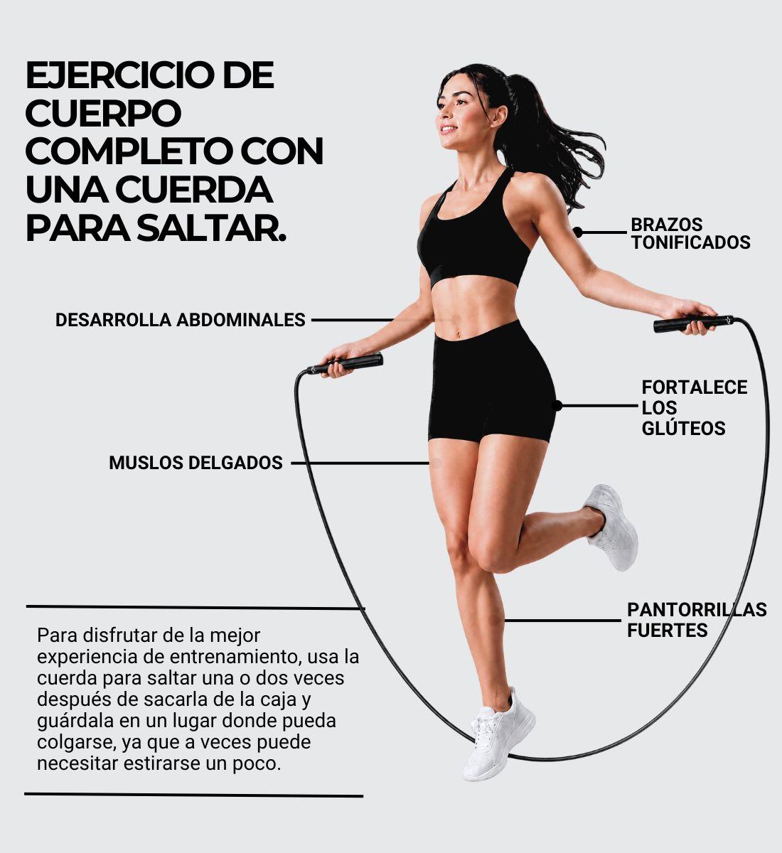 Cuerda Para Saltar Ajustable Cardio Fitness y Entrenamiento Funcional Ideal para Sesiones de Saltos y Rutinas de Ejercicios Spike Activewear