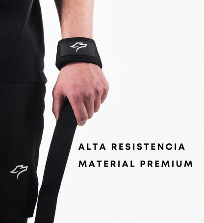 Correas de Levantamiento Negro Straps Gym  Ergonómicas para Entrenamiento Intenso y Comodidad Máxima Spike Activewear