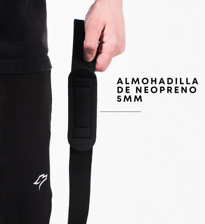 Correas de Levantamiento Negro Straps Gym  Ergonómicas para Entrenamiento Intenso y Comodidad Máxima Spike Activewear