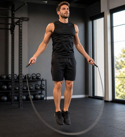 Cuerda Para Saltar Ajustable Cardio Fitness y Entrenamiento Funcional Ideal para Sesiones de Saltos y Rutinas de Ejercicios Spike Activewear