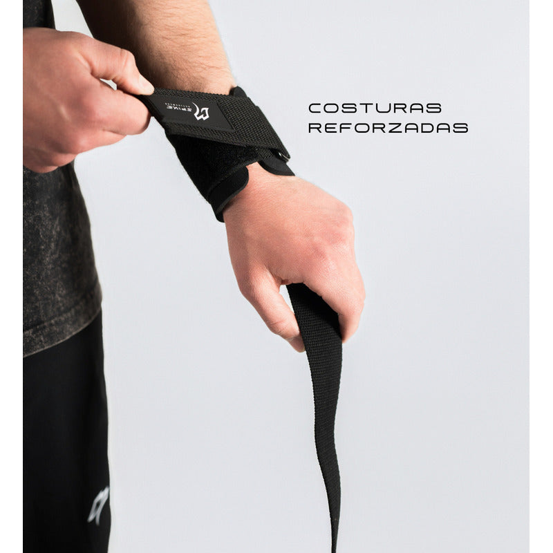 Muñequeras Straps Gym 1 Par Spike Activewear Gris