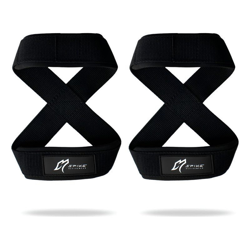 Straps 8 Para Gym Pesas Crossfit Spike Activewear Negro