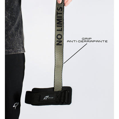 Muñequeras Straps Gym 1 Par Spike Activewear Gris