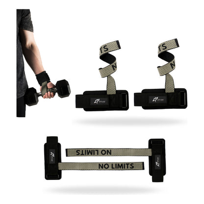 Muñequeras Straps Gym 1 Par Spike Activewear Gris