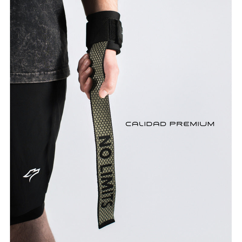 Muñequeras Straps Gym 1 Par Spike Activewear Gris