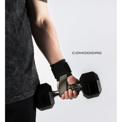 Muñequeras Straps Gym 1 Par Spike Activewear Gris