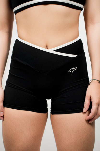 AURA SHORT LICRA NEGRO RAYAS