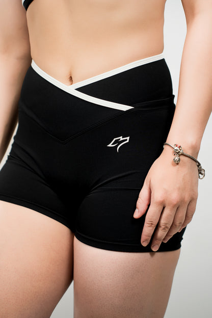 AURA SHORT LICRA NEGRO RAYAS